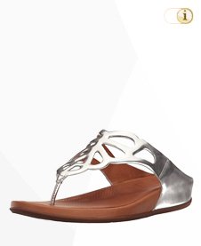 FitFlop “BUMBLE” Toe-post Sandale, silber.