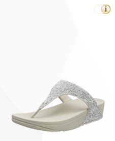 FitFlop Damen Electra Micro Toe-Post Sandale, silber.