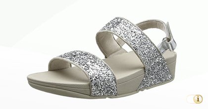 FitFlop “Glitterball” Sandale in Silber.