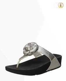 FitFlop Damen Glitterosa Tm Zehentrenner Sandale,silber.