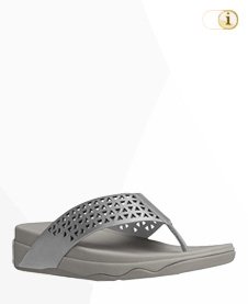 Fitflop “Lattice Surfa” Sandale, silber.