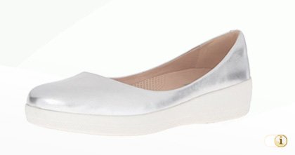 Fitflop Superballerina Schuhe in silber.