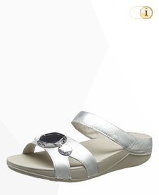 FitFlop Pop Slide Sandale, silber.