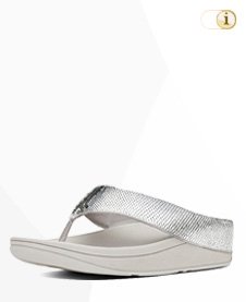 Fitflop “Ringer” Pailletten Sandale in Silber