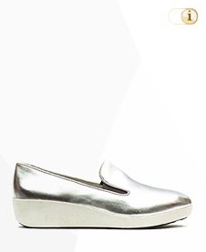 Fitflop Schuhe F-Pop Skate Schuh, silber.