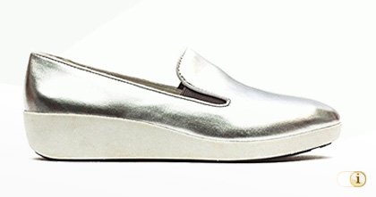 Fitflop “F-Pop Skate” Schuh in Silber.