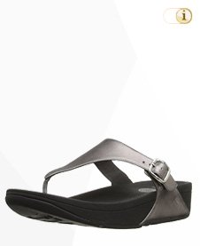 FitFlop Skinny Tm Zehensteg Sandale, silber.