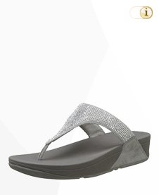 FitFlop Slinky Rokkit T-Strap Sandale, silber.