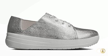 Fitflop Sporty Lace Up Sneaker,silber.