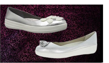 Fitflop Superballerina Schuhe, Silber.