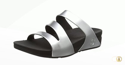 FitFlop “Superjelly Twist” Slide Sandale in Silber.