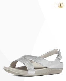 Fitflop “Ringer” Z-Slide Sandale in Silber