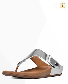 Fitflop Gladdie Toe Post Metallic Sandale, silber.