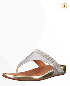 FitFlop SANDALE “BANDA TOE-POST”, silber.