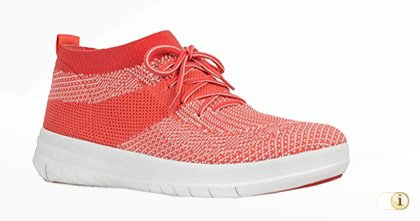 UBERKNIT Slip-On Hi-Top Sneaker, orange.