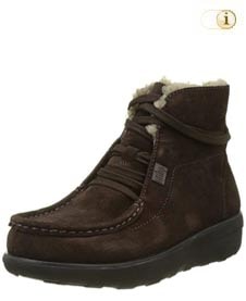 Brauner FitFlop Damen Winterstiefel, Chukka mit Schurwolle, braun.