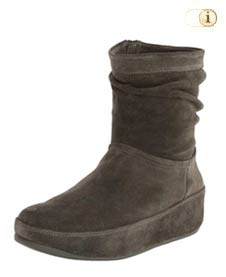 FitFlop Damen Winterstiefel, Crush Wildleder Boots, taupe.