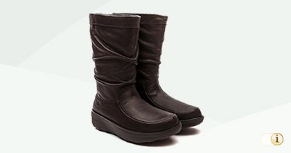 FitFlop Boots, Stiefel, Loaff, slouchy, dunkelbraun.