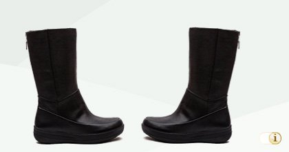 FitFlop Boots, Stiefel, Gogo Leder, schwarz.
