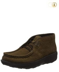 Grüne FitFlop Damen Stiefel, Schnürschuh Moccasin, grün