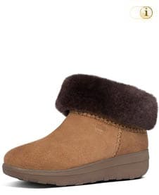 Brauner FitFlop Damen Winterstiefel, Mukluk Shorty, braun.