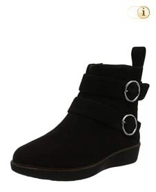 Schwarze FitFlop Damen Stiefel, Oona Stiefeletten, schwarz.