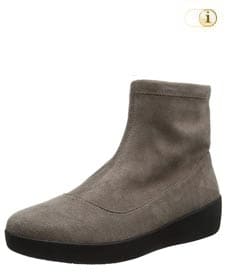 Graue FitFlop Damen Stiefel Ottie Sock Faux, grau.