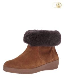 Braune FitFlop Damen Stiefel, Mukluk Shorty, braun.