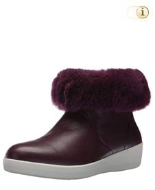 Rote FitFlop Damen Winterstiefel, Skatebootie, mit Schurwolle, rot.