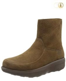 Braune FitFlop Damen Stiefelette, Nubuck, braun.