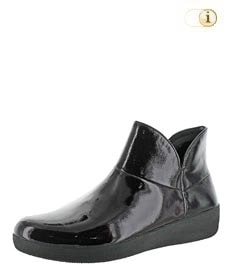 Schwarze FitFlop Damen Stiefel, Supermod Stiefelette, schwarz.