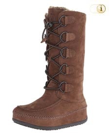 Brauner FitFlop Damen Winterstiefel, Mukluk Mokassin, braun.