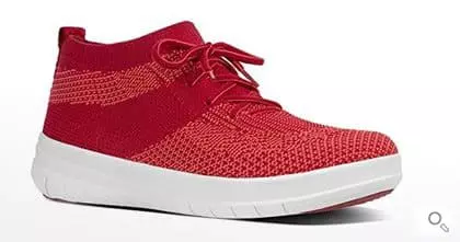 Rote Fitflop Schuhe für Damen, UBERKNIT SLIP-ON HI TOP Schuh.