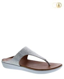 Fitflop Damen Banda Crystalled Peeptoe Sandalen, hellblau.