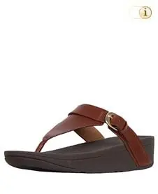 Fitflop Schuhe Damen, Edit Sandale mit elegantem Schnallenriemen, braun.