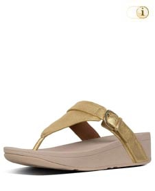 FitFlop™ Edit Sandale mit elegantem Schnallenriemen, goldfarben.