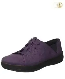 F-Sporty Laceup Sneaker aus texturiertem Leder, violett.