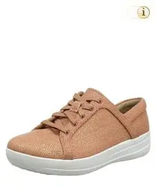 Fitflop Schuhe Damen, Mirage Sneaker aus Canvas-Obermaterial, hellbraun.