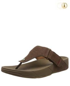 FitFlop™ Trakk Sandalen aus texturiertem Leder, braun.