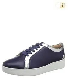 Fitflop Damen Rally Sneaker mit Metallic-Optik, navyblau.