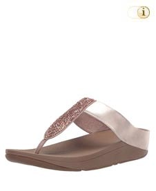 Rosa FitFlop Damen Sandale Roxy mit Mikrokristallen, rosa.