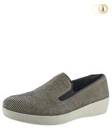 FitFlop Damen Superskate Schuhe mit Lizardprint, grau.